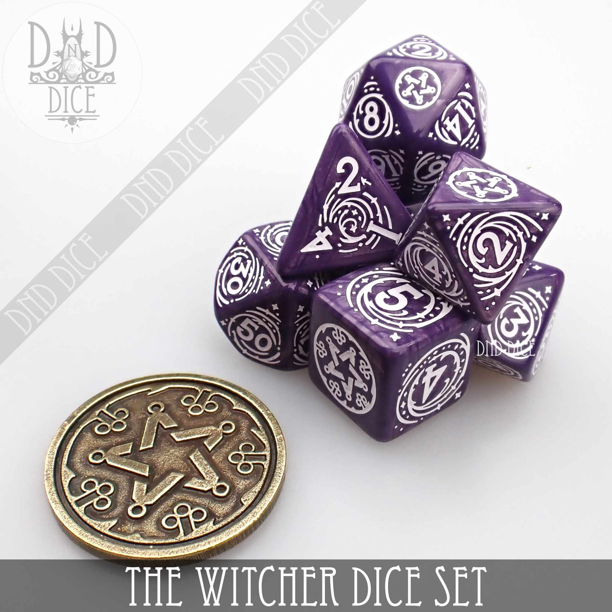 The Witcher Dice Set and Coin - Yennefer