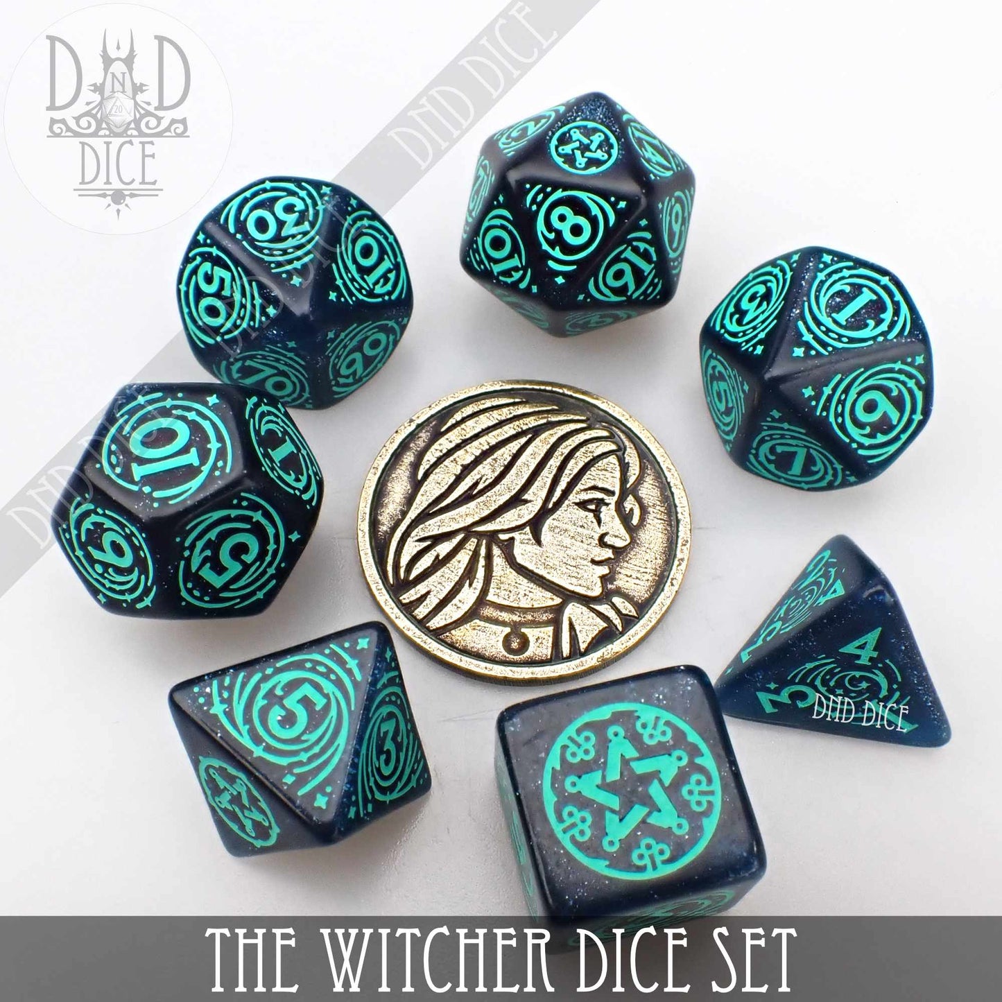 The Witcher Dice Set and Coin - Yennefer