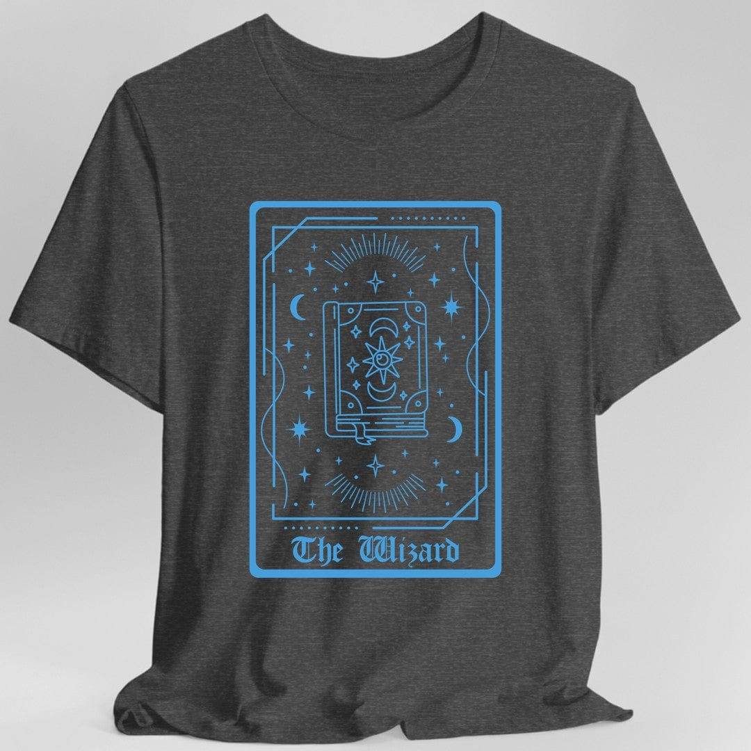 The Wizard Tarot Card T-Shirt - Dark Heather / S