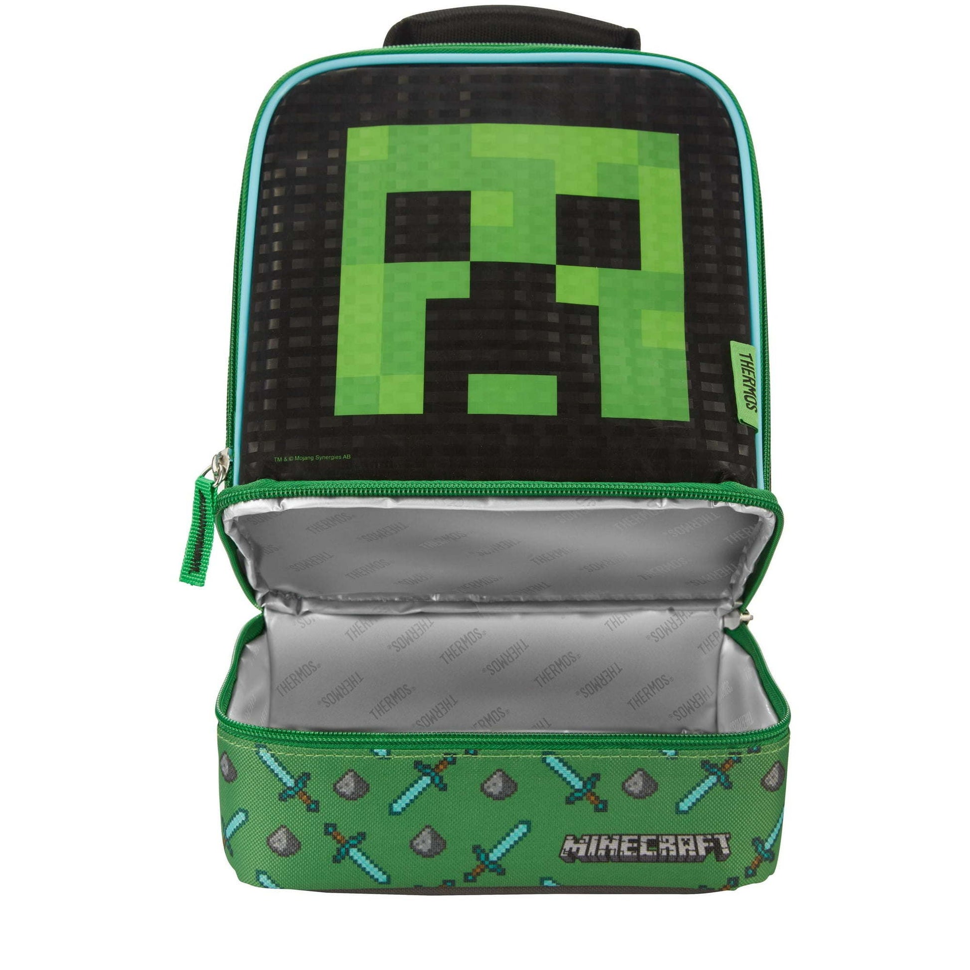 Thermos Reusable Dual Compartment Lunch Box, Minecraft