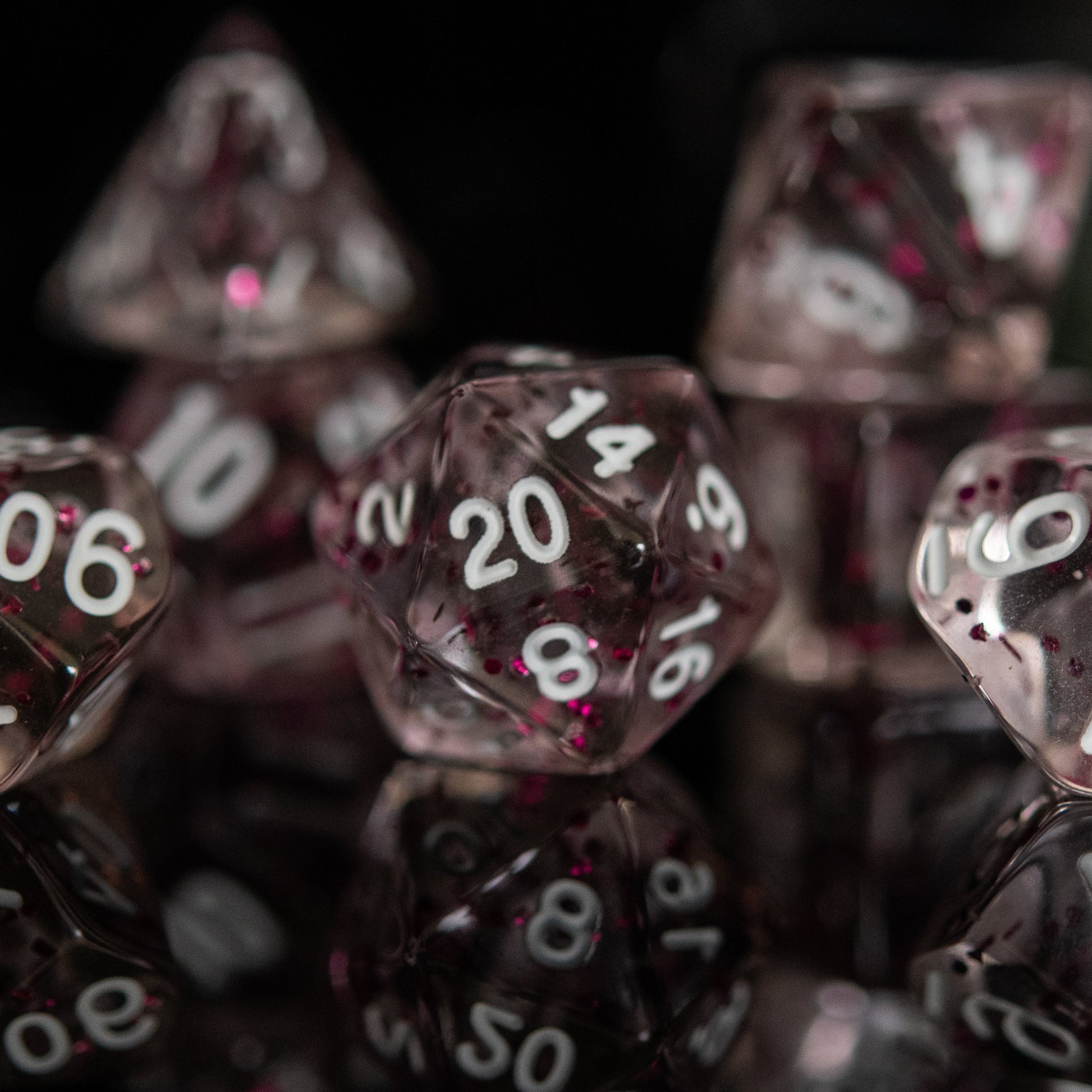 Think Pink Acrylic Dice Set