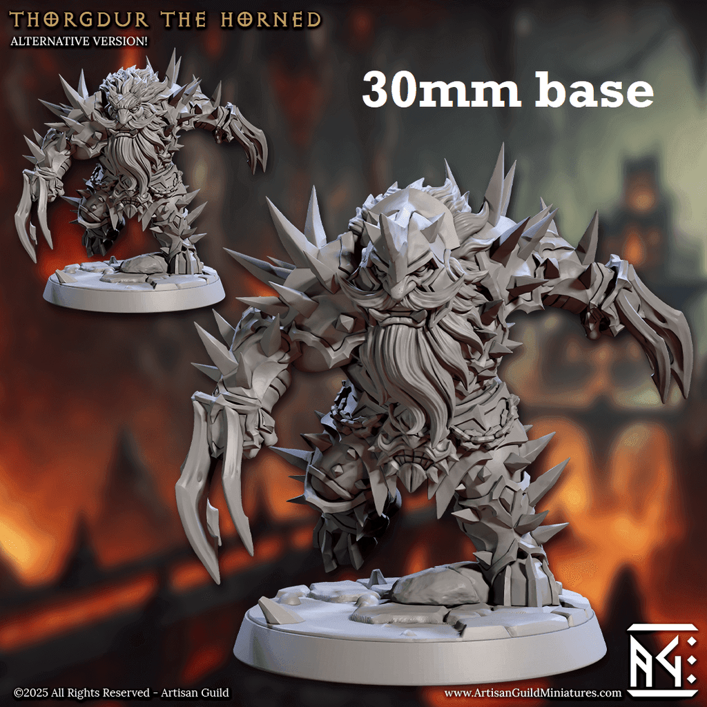 Thorgdur the Horned (Male Fire Dwarf Battlerager) - No Helmet