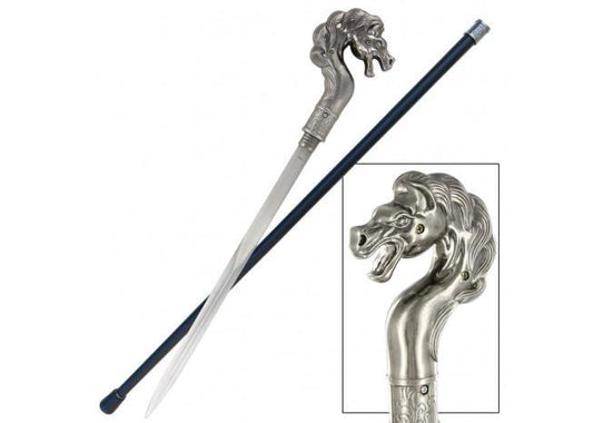 Thoroughbred Show Horse Sword Cane-0