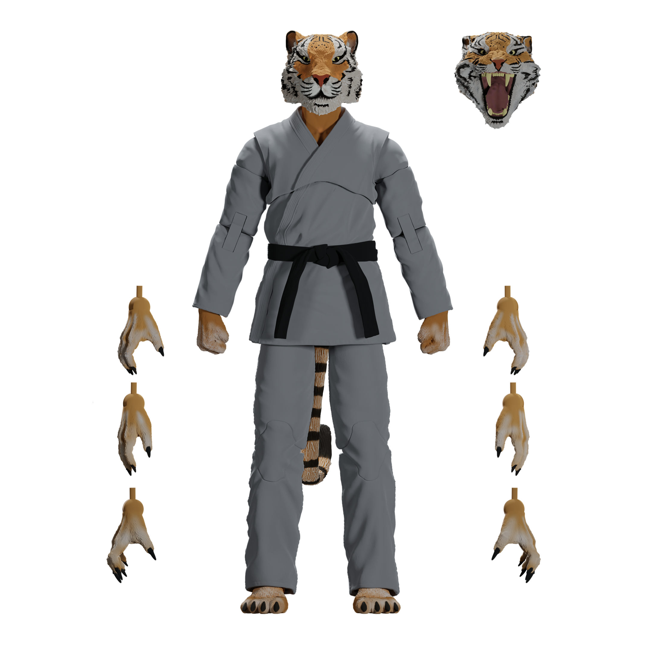 Jiu Jitsu Combat Creatures Tiago the Tiger Action Figure