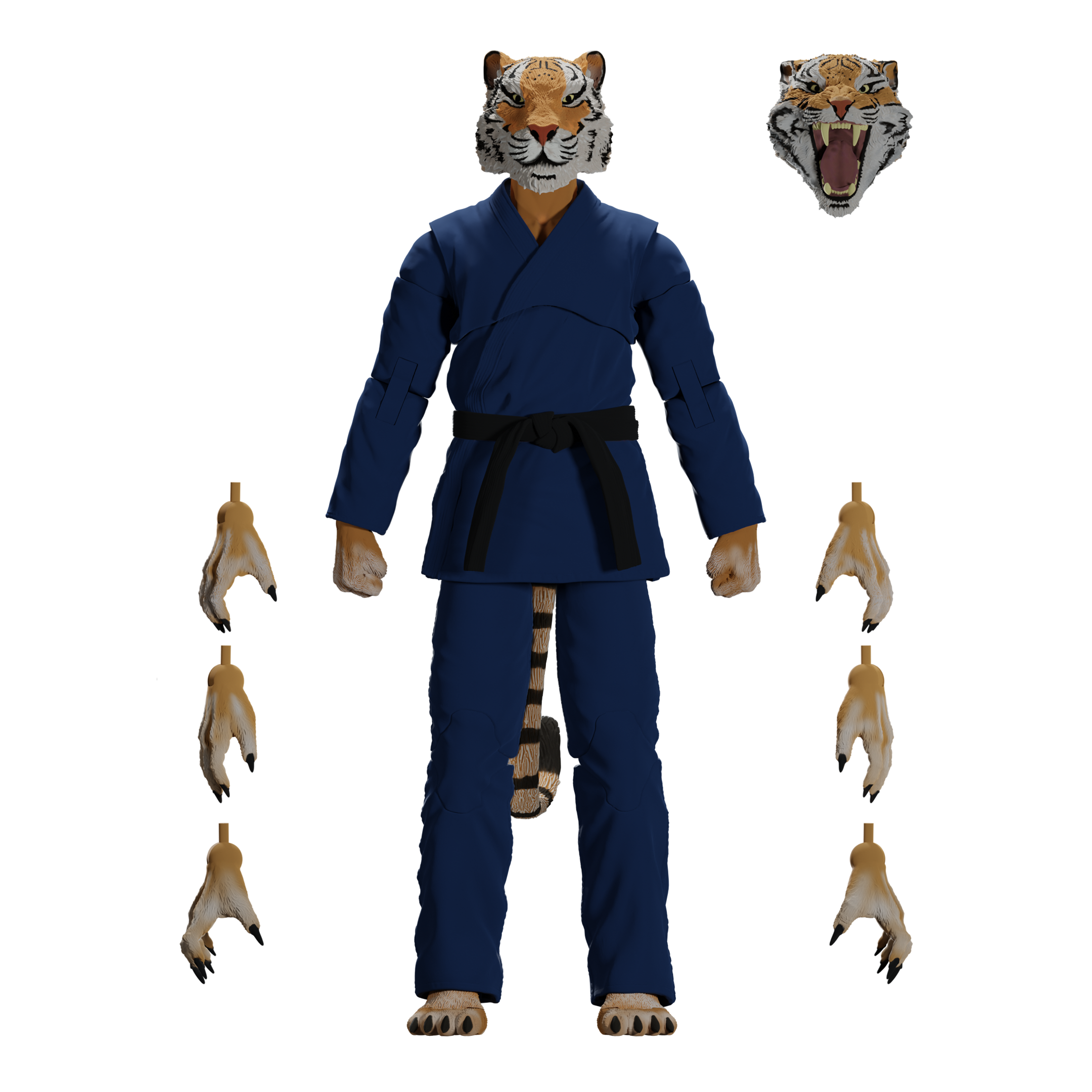 Jiu Jitsu Combat Creatures Tiago the Tiger Action Figure