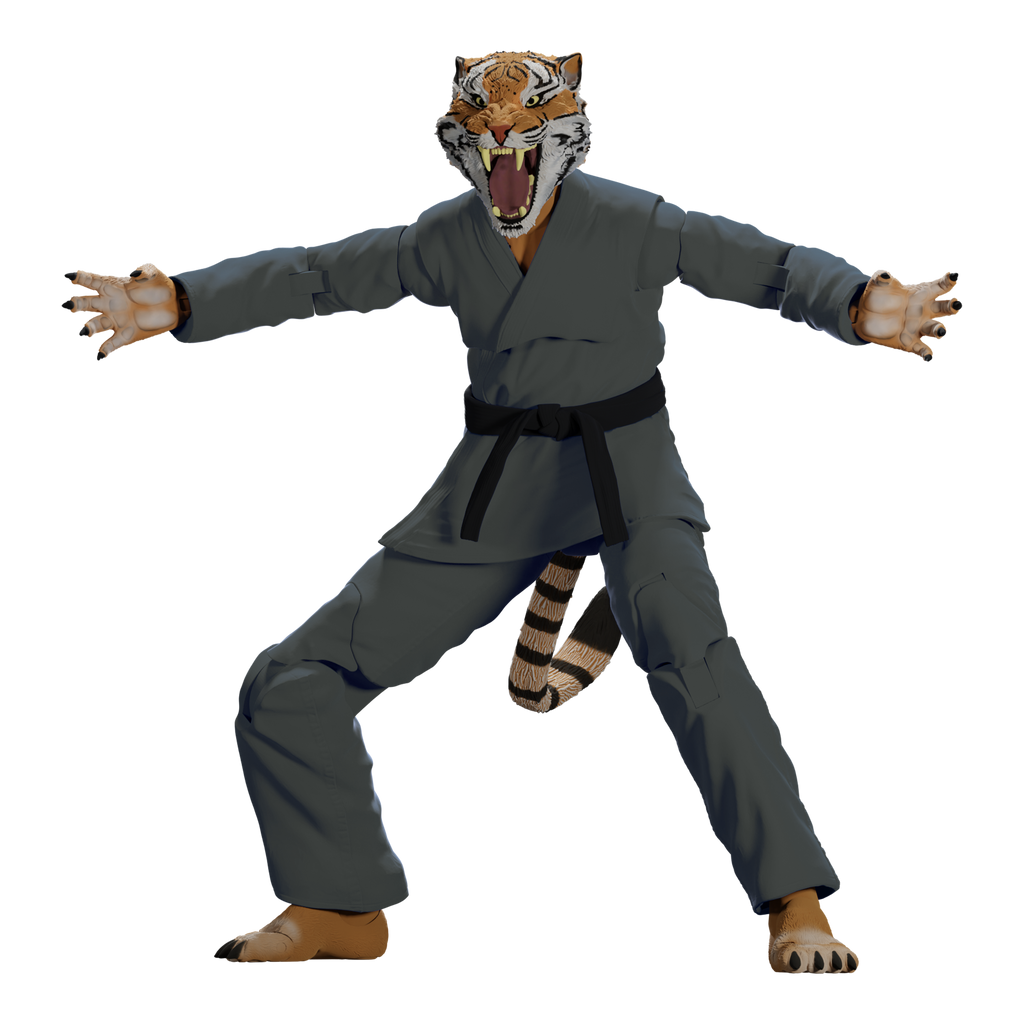Jiu Jitsu Combat Creatures Tiago the Tiger Action Figure