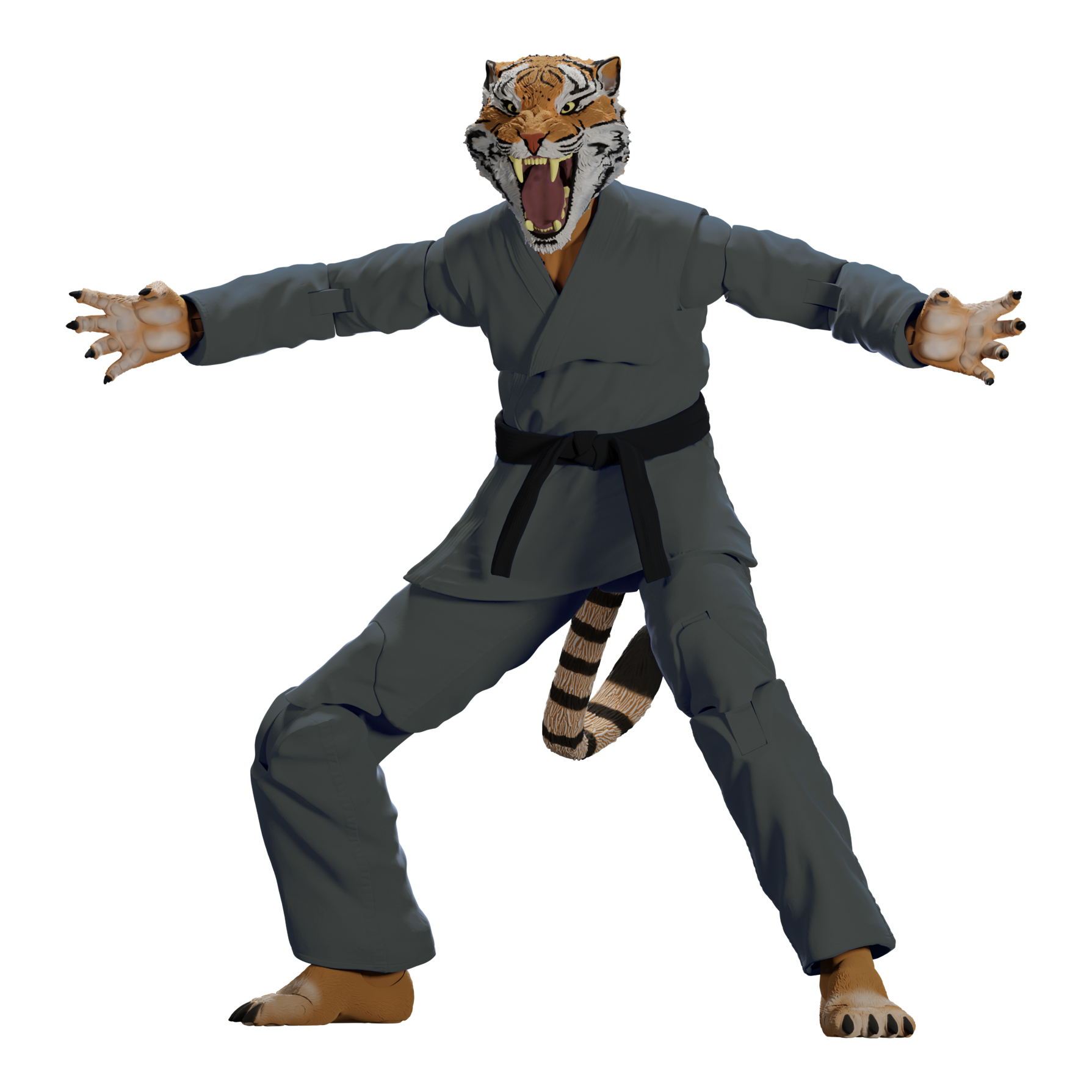 Jiu Jitsu Combat Creatures Tiago the Tiger Action Figure