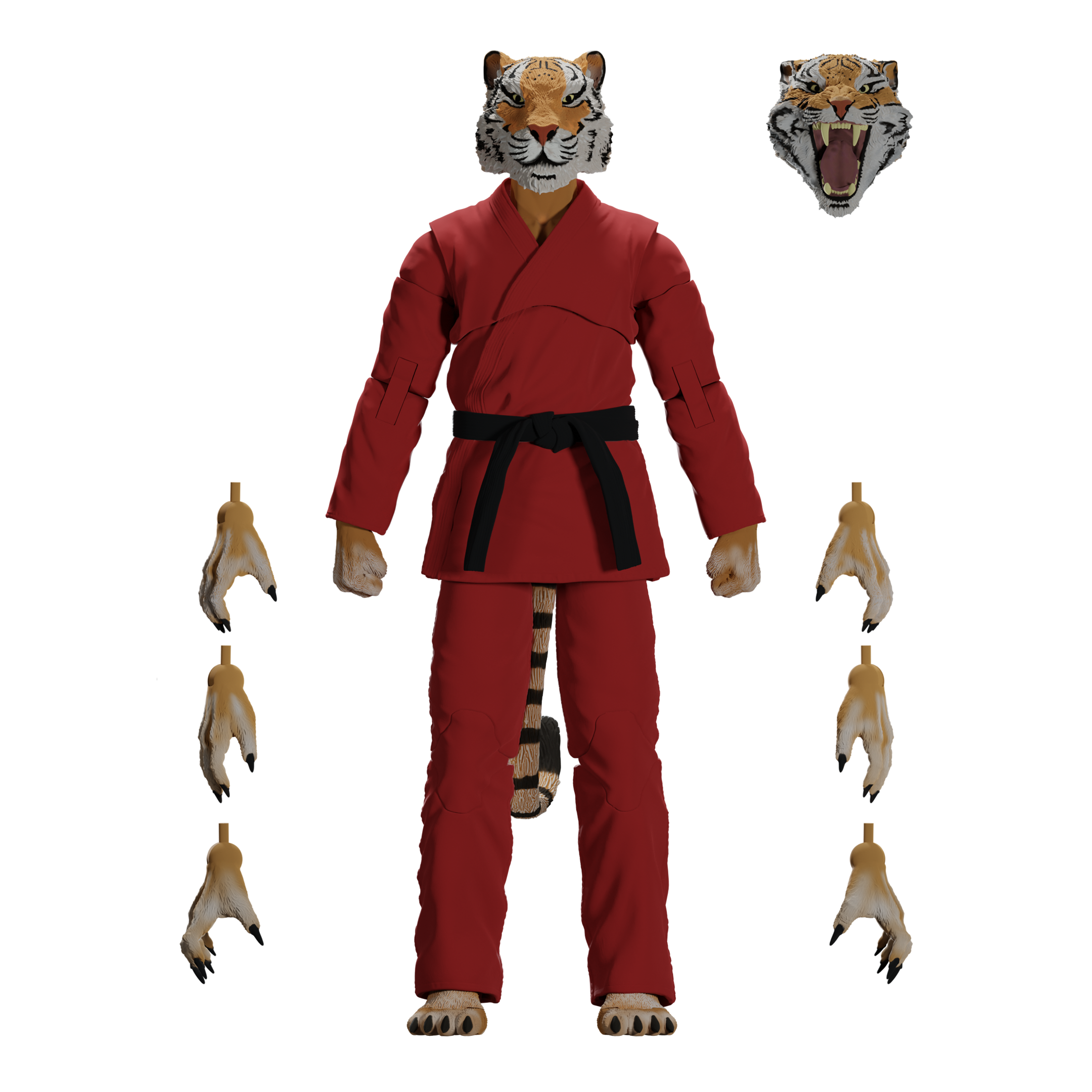 Jiu Jitsu Combat Creatures Tiago the Tiger Action Figure