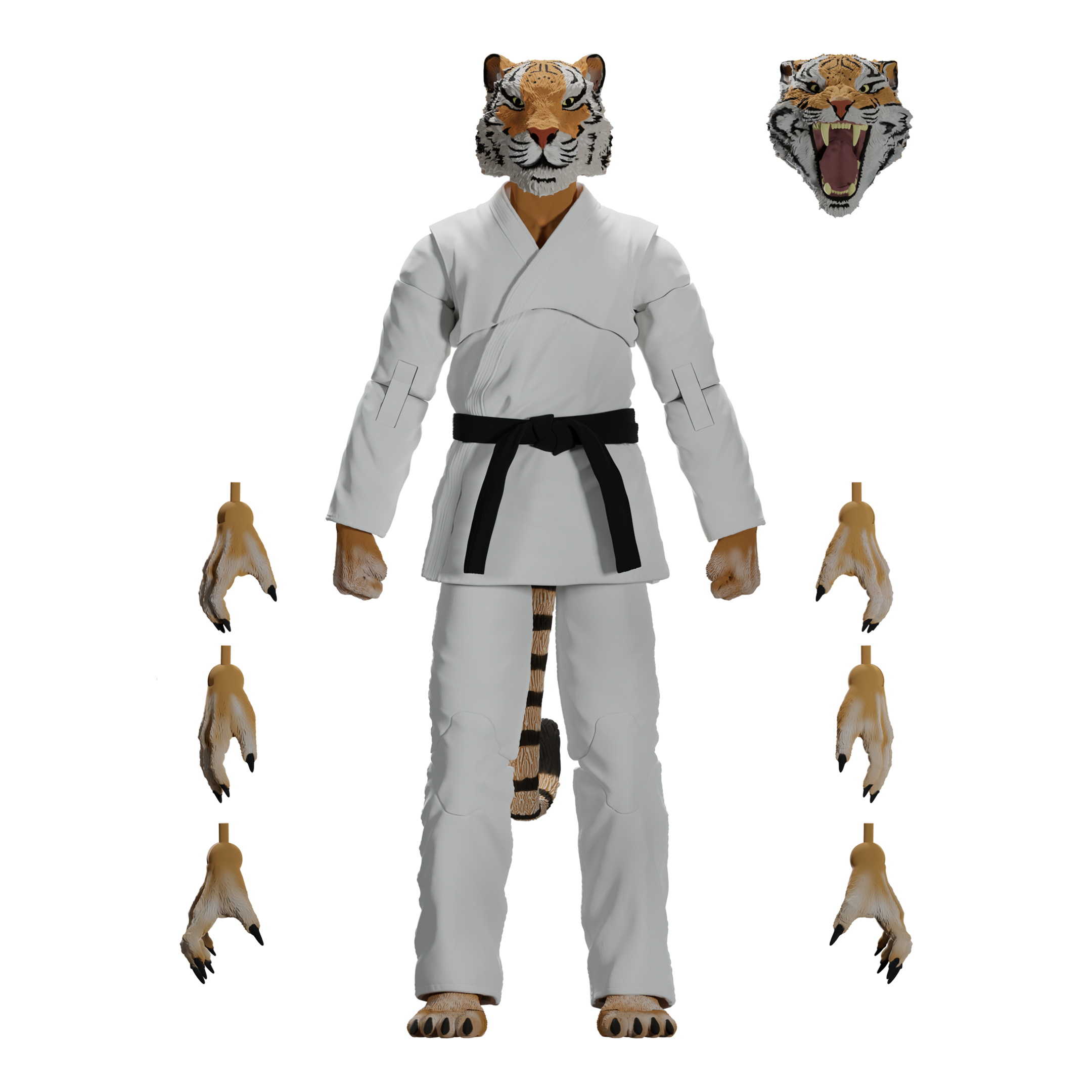 Jiu Jitsu Combat Creatures Tiago the Tiger Action Figure