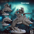Tidal Shark Rider: Sculpt A (Mounted Male Merfolk Warrior) - With Helmet / Spear