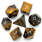 Tiger's Eye Gemstone Dice Set - 