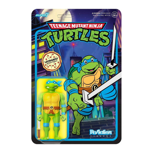 Super7 x Teenage Mutant Ninja Turtles - Leonardo Toon Wave 7 ReAction Figure TMNT - 