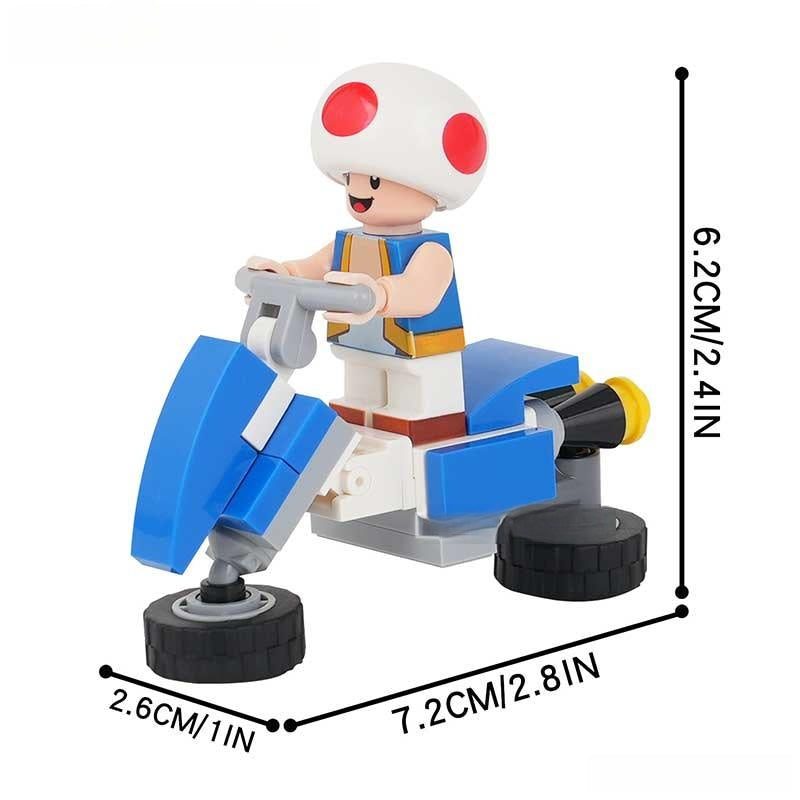 Toad Kart Super Mario Lego Minifigures From Mario Brothers Movie