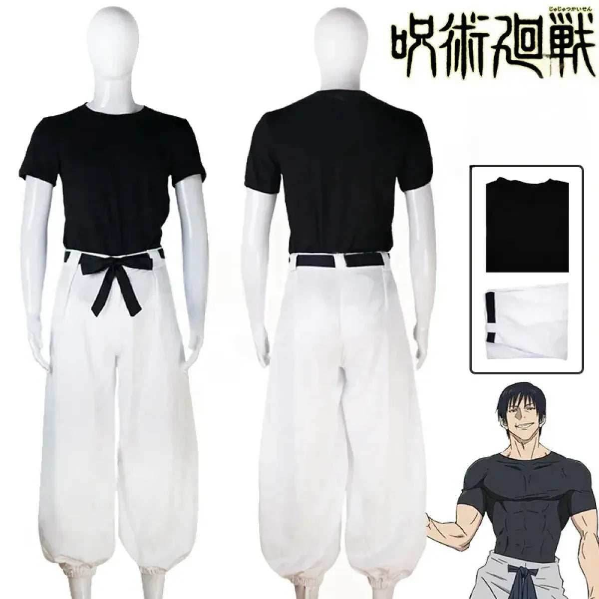 Jujutsu Kaisen Toji Fushiguro Cosplay - Sorcerer Killer Uniform & Wig - Wig Only / XL