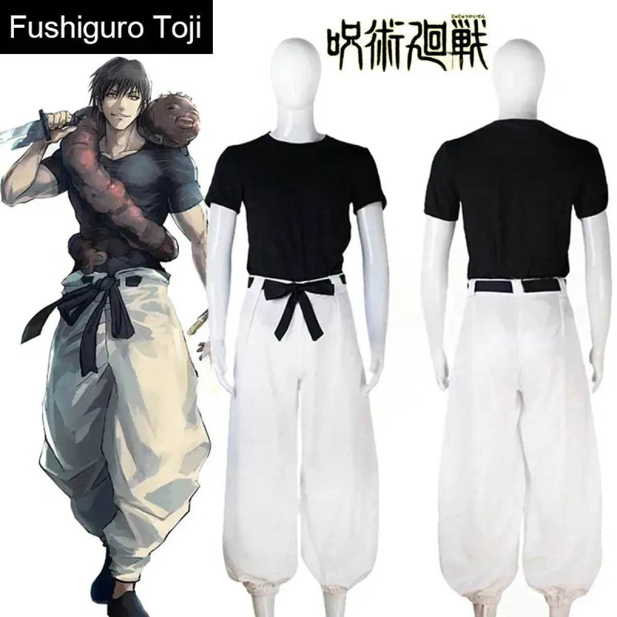 Jujutsu Kaisen Toji Fushiguro Cosplay - Sorcerer Killer Uniform & Wig - Wig Only / XL