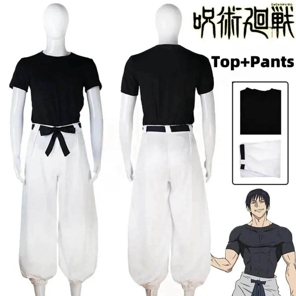 Jujutsu Kaisen Toji Fushiguro Cosplay - Sorcerer Killer Uniform & Wig - Costume Only / M