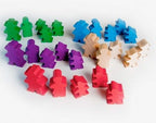 Deluxe Wooden Farmer Set (25 token farmer set perfect for Agricola)