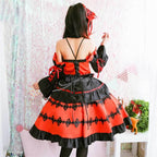 DATE A LIVE Tokisaki Kurumi Gothic Lolita Cosplay Set - Kurumi Costume / One Size / DATE A LIVE