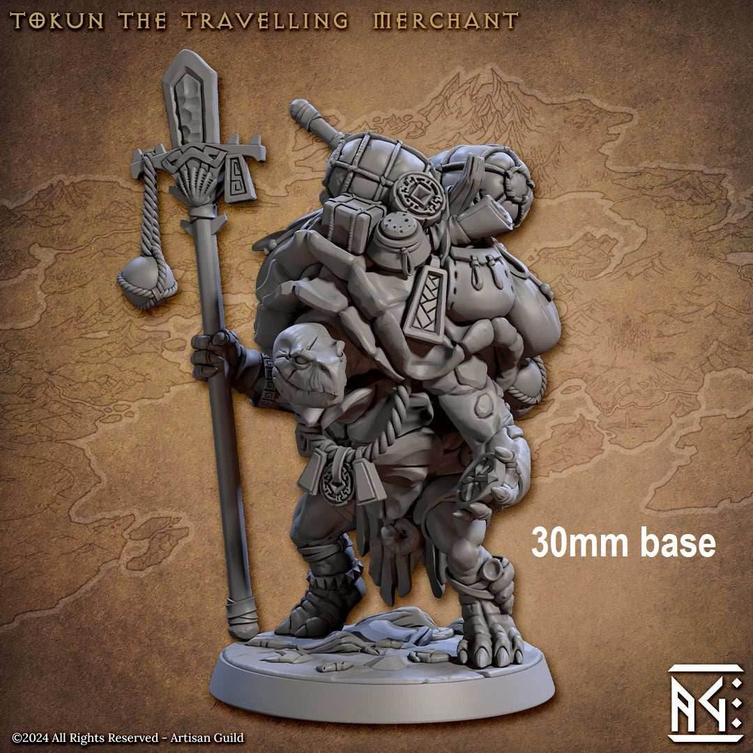 Tokun the Traveling Merchant (Male Turtlekin Merchant) - 30mm - Native