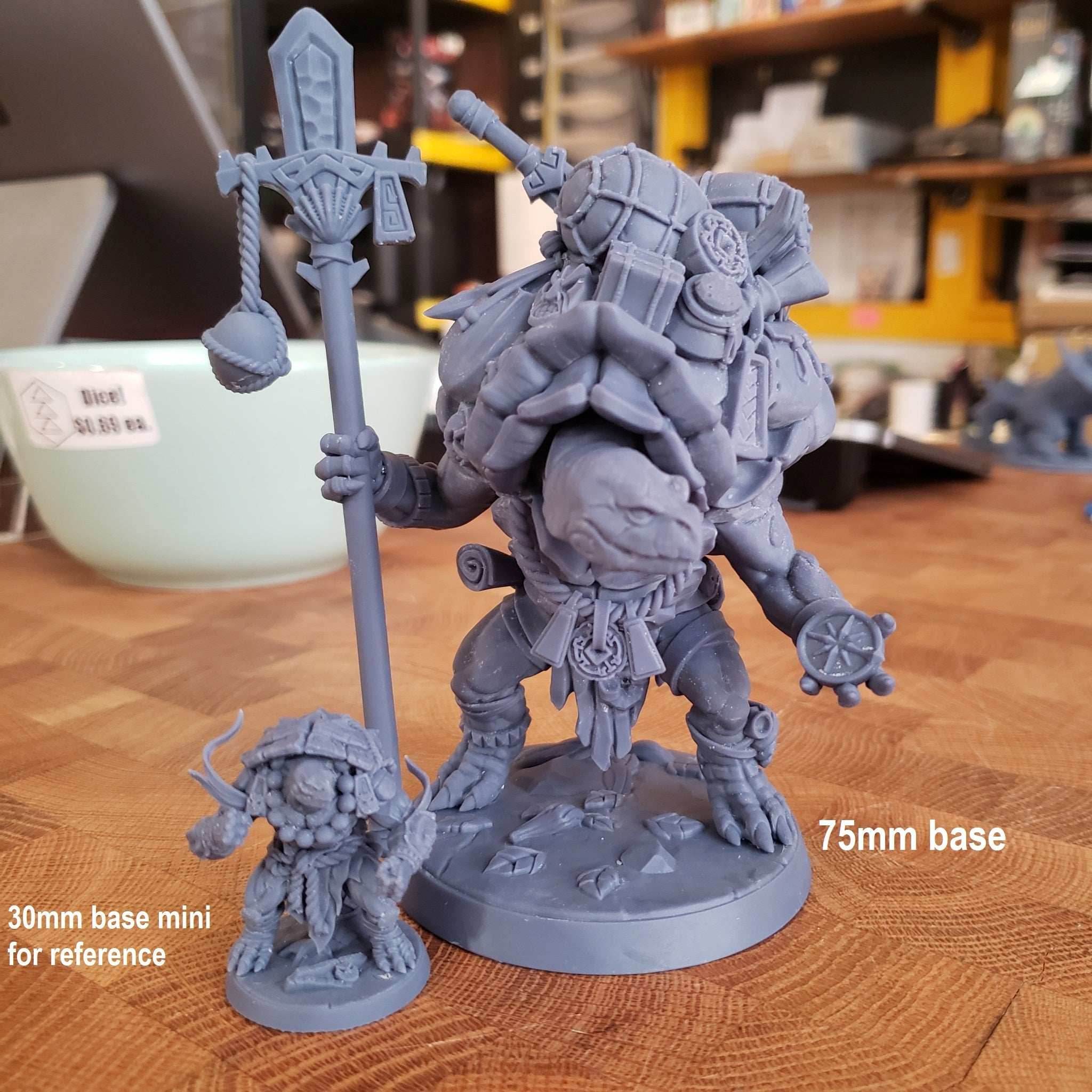 Tokun the Traveling Merchant (Male Turtlekin Merchant) - 75mm - Display Size!