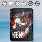 Tokyo Ghoul Ken Kaneki White Hair With Mask Fleece Throw Soft Lightweight Blanket 45x60 Inches - 