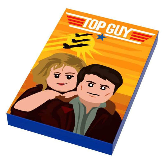 Top Guy Movie Cover (2x3 Tile) made using LEGO part - B3 Customs - 