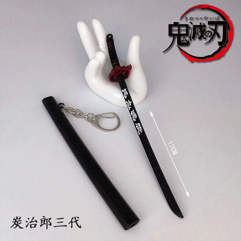 Toy Katana Pendant Keychain Anime Sword Weapon Pendant Keyrings Fashion Simulated Cosplay Accessory New Arrival