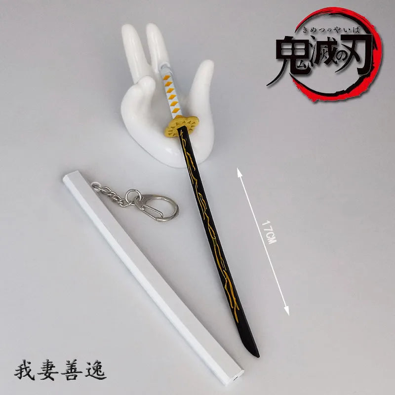 Toy Katana Pendant Keychain Anime Sword Weapon Pendant Keyrings Fashion Simulated Cosplay Accessory New Arrival