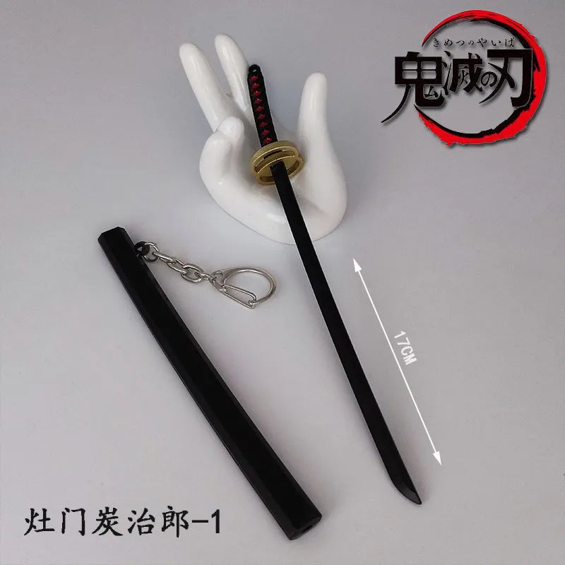 Toy Katana Pendant Keychain Anime Sword Weapon Pendant Keyrings Fashion Simulated Cosplay Accessory New Arrival