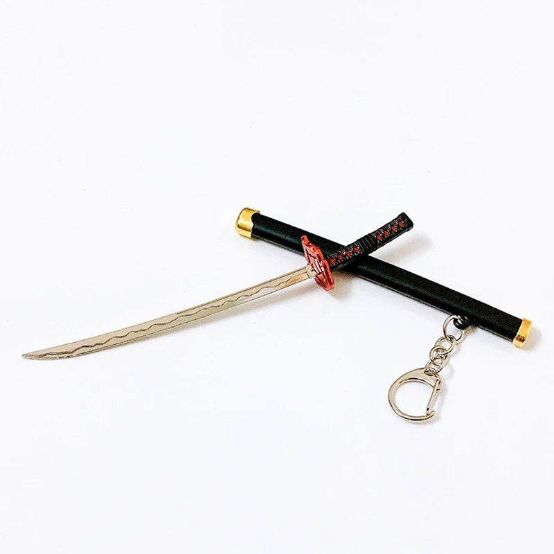 Toy Katana Pendant Keychain Anime Sword Weapon Pendant Keyrings Fashion Simulated Cosplay Accessory New Arrival