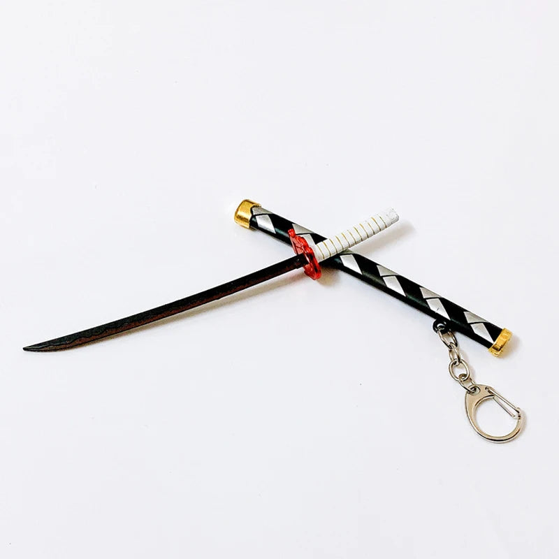 Toy Katana Pendant Keychain Anime Sword Weapon Pendant Keyrings Fashion Simulated Cosplay Accessory New Arrival