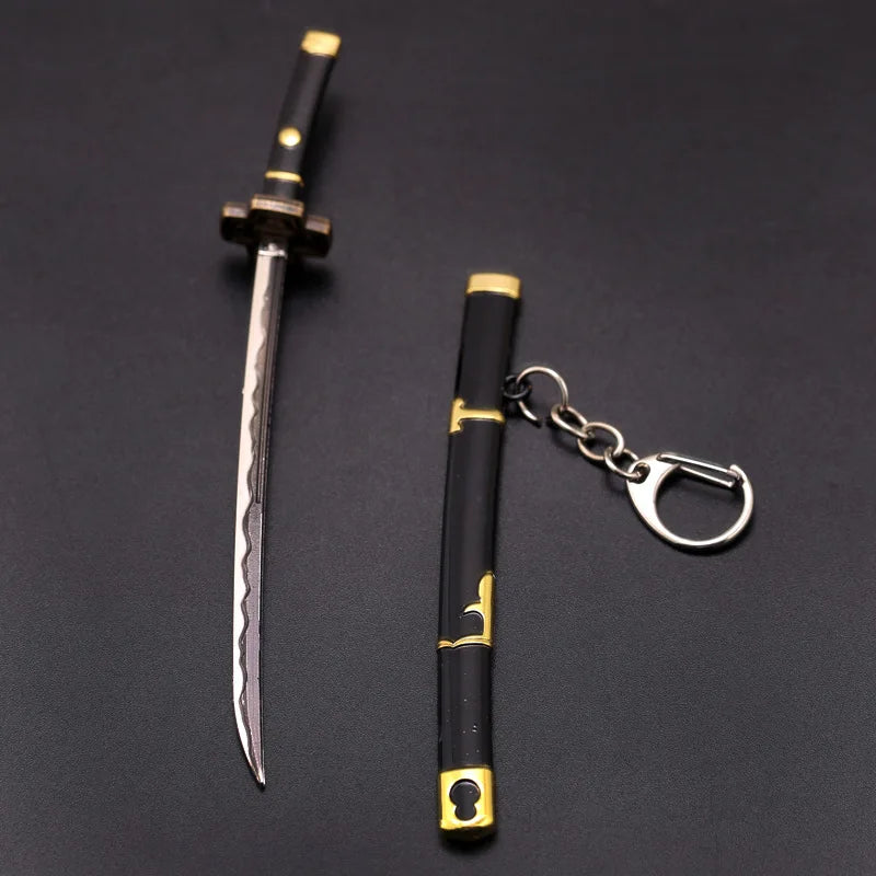 Toy Katana Pendant Keychain Anime Sword Weapon Pendant Keyrings Fashion Simulated Cosplay Accessory New Arrival