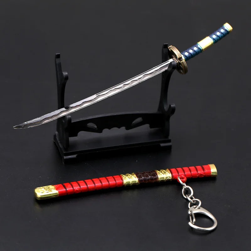 Toy Katana Pendant Keychain Anime Sword Weapon Pendant Keyrings Fashion Simulated Cosplay Accessory New Arrival