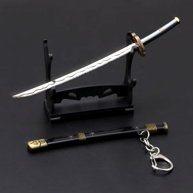 Toy Katana Pendant Keychain Anime Sword Weapon Pendant Keyrings Fashion Simulated Cosplay Accessory New Arrival