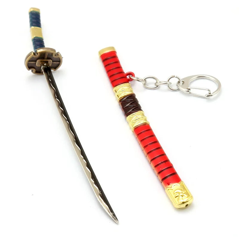 Toy Katana Pendant Keychain Anime Sword Weapon Pendant Keyrings Fashion Simulated Cosplay Accessory New Arrival