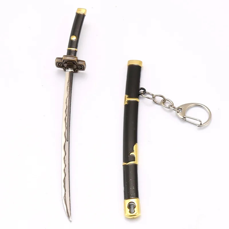 Toy Katana Pendant Keychain Anime Sword Weapon Pendant Keyrings Fashion Simulated Cosplay Accessory New Arrival