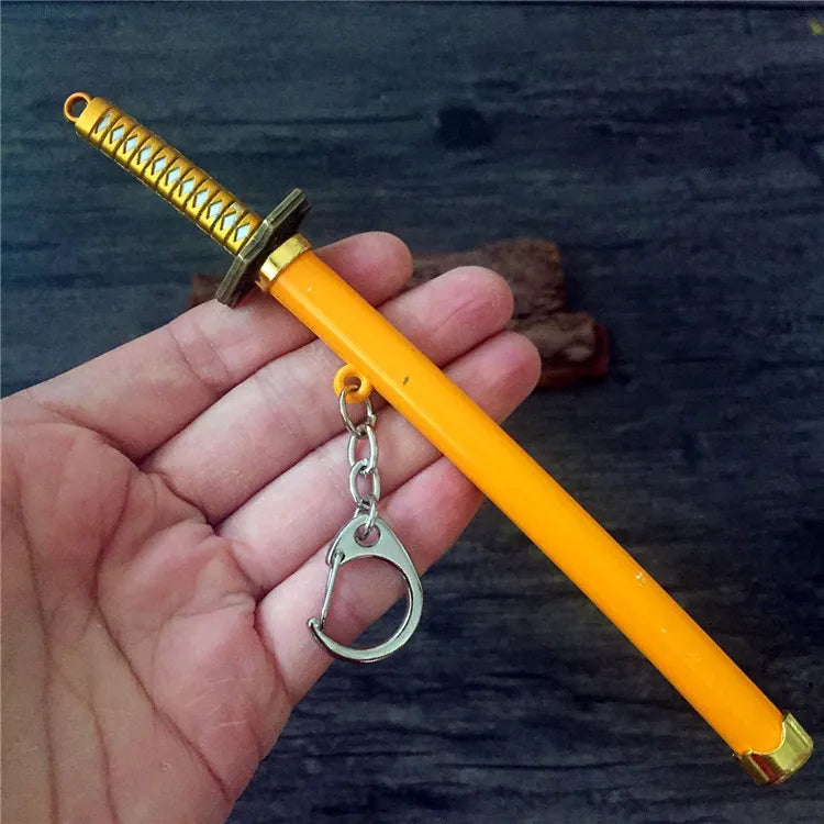 Toy Katana Pendant Keychain Anime Sword Weapon Pendant Keyrings Fashion Simulated Cosplay Accessory New Arrival