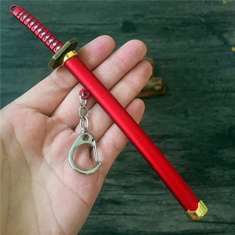 Toy Katana Pendant Keychain Anime Sword Weapon Pendant Keyrings Fashion Simulated Cosplay Accessory New Arrival