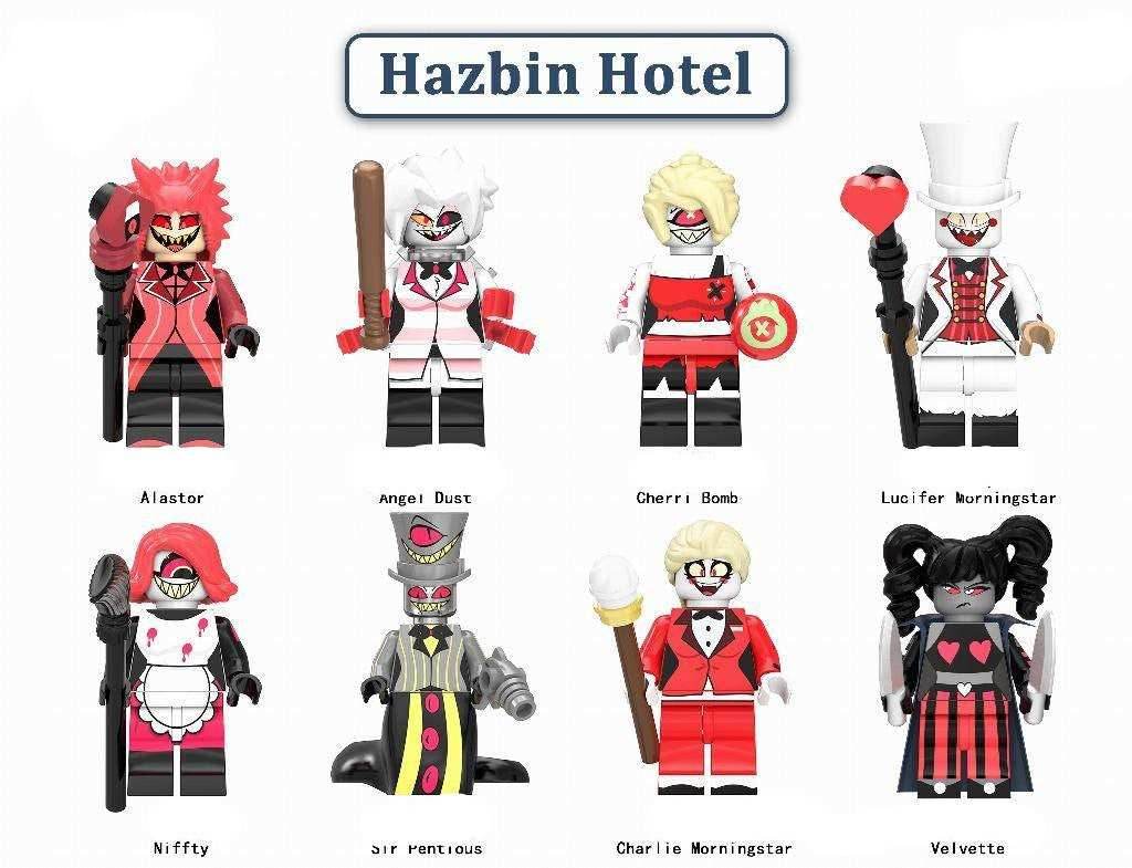 Hazbin Hotel Custom Minifig Set – 8 Iconic Characters - 