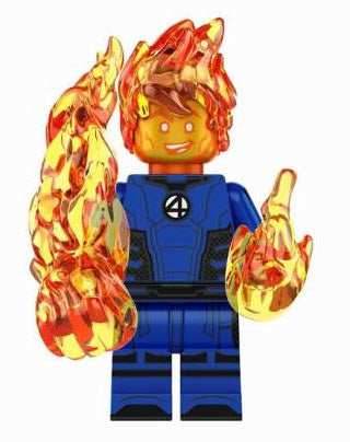 Flame Hero Custom Minifig - 