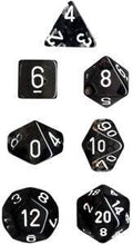 Translucent Poly Smoke/White 7-Die Set (revised) - Role-Players