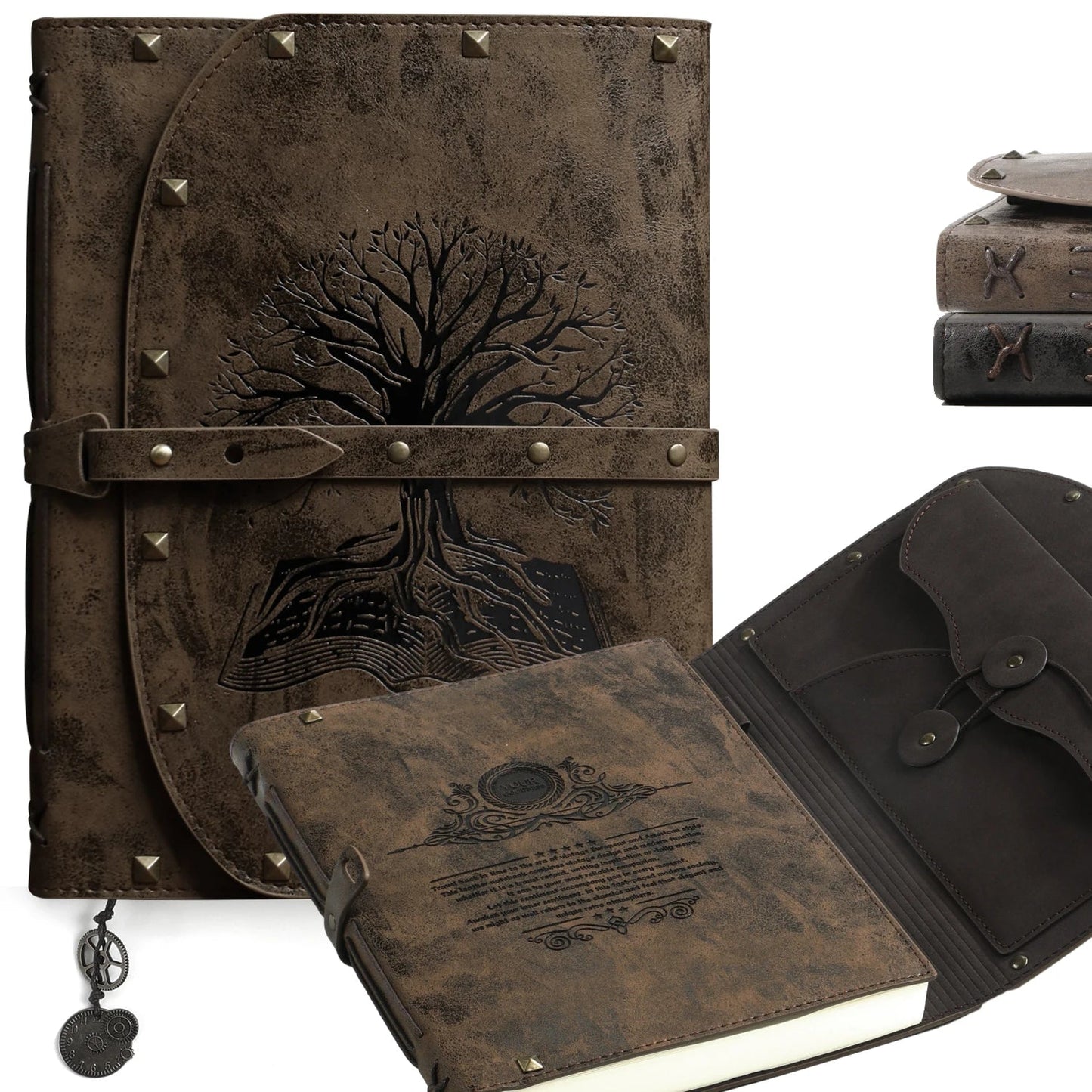 Tree of Life Notebook/Journal A5 Vintage leather magazine Women's Diary, Men's writing, Notes, daily newspaper, Painting