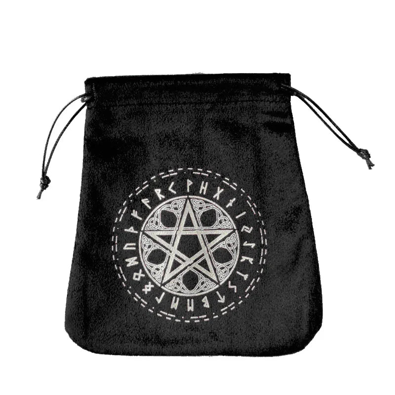 Tree of Life Velvet Tarots Cards Bag Rune Constellation Witch Divination Board Games Accessories Jewelry Dice Storage Bag Pouch