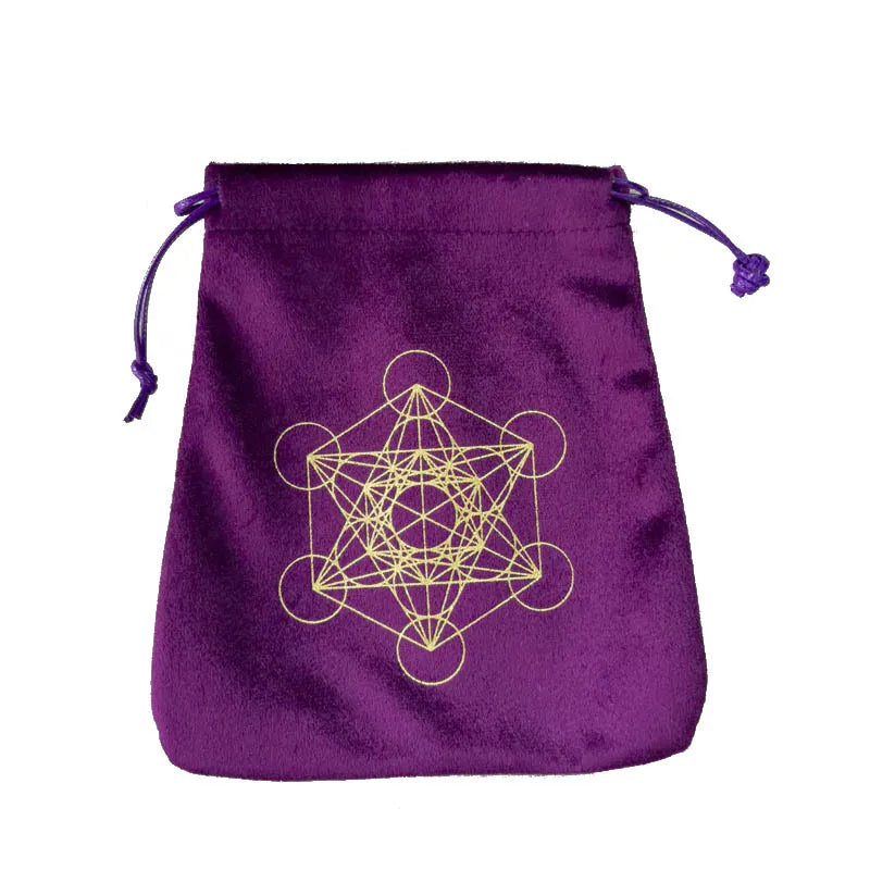 Tree of Life Velvet Tarots Cards Bag Rune Constellation Witch Divination Board Games Accessories Jewelry Dice Storage Bag Pouch