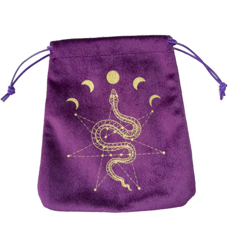 Tree of Life Velvet Tarots Cards Bag Rune Constellation Witch Divination Board Games Accessories Jewelry Dice Storage Bag Pouch