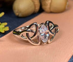 Topaz Trinity Knot Ring - Blue Topaz / 6