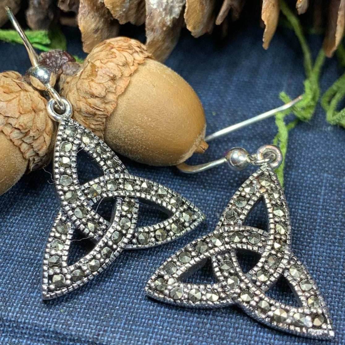 Celtic Knot Marcasite Earrings - 