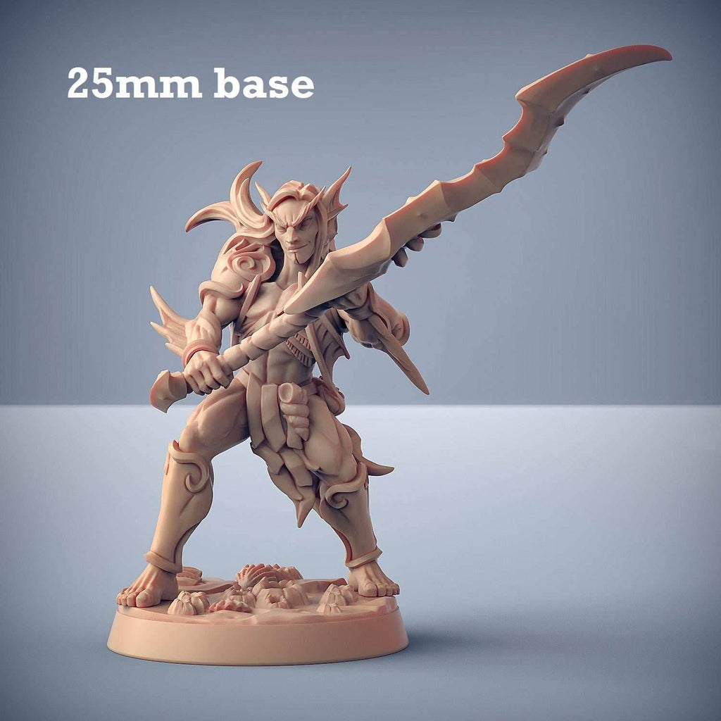 Triton Raider: Sculpt C (Male Merfolk Soldier) - With Hair / Wavesplitter Sword