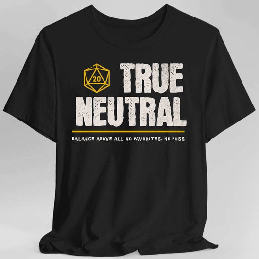 True Neutral Shirt - DnD Alignment T-shirt - Black / S