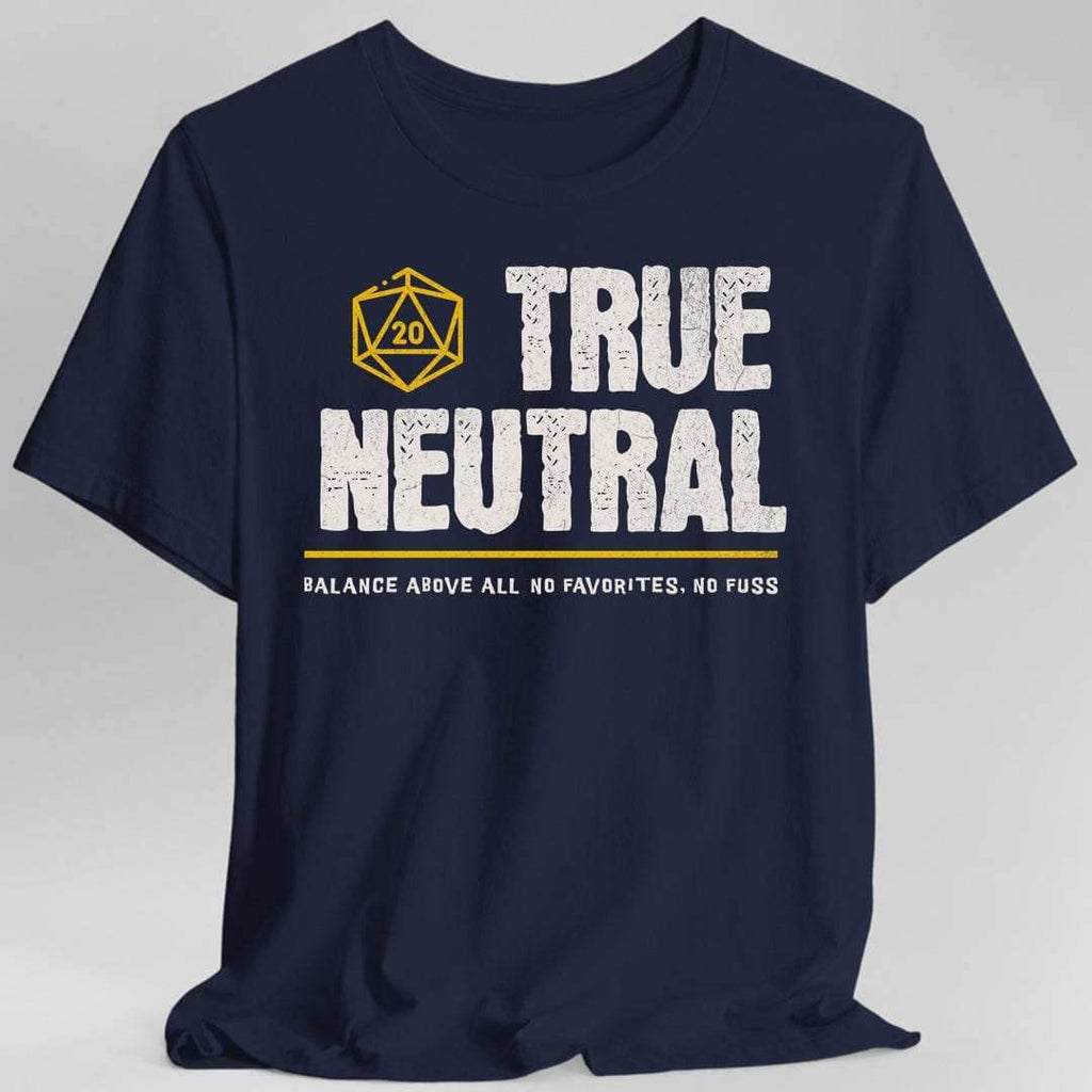 True Neutral Shirt - DnD Alignment T-shirt - Navy / S
